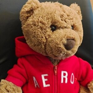 Vintage Aeropostale collectible Teddy Bear in Red Sweatshirt